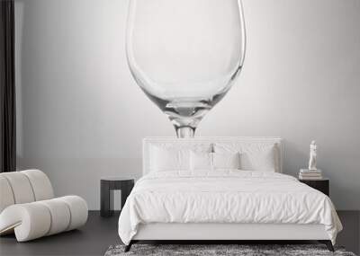 empty wine glass on a white background Wall mural