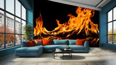 fire flames background Wall mural