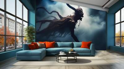 magic fairy tale demonic beast in the mist Wall mural