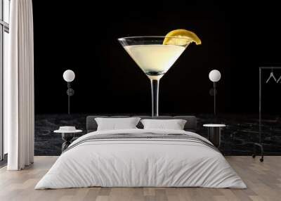 vesper drink on black background Wall mural