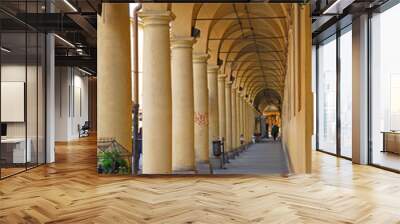 Italy, Bologna old medieval typical portico Wall mural