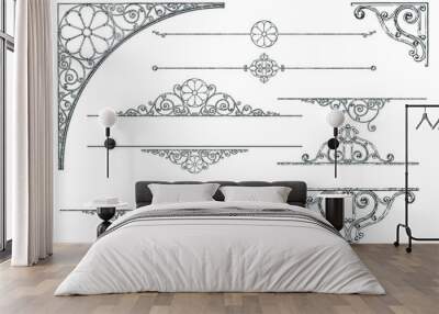 Retro design elements Wall mural