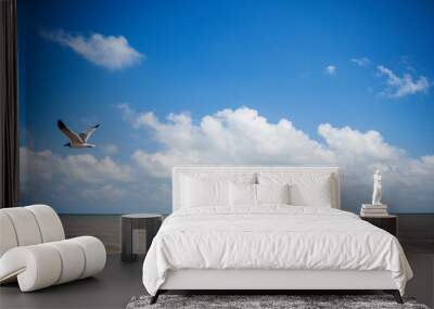 Bird Fly's Over the Gulf of Mexico, Texas Wall mural