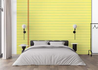 yellow notepad Wall mural