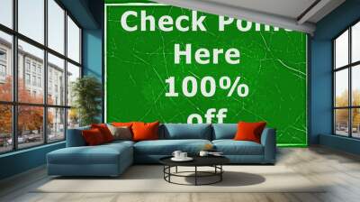 % Off Green Transit Board Wall mural