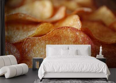 brown potato crisps  Wall mural