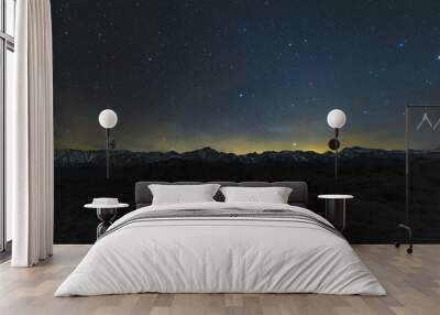 Night Sky Over The Mountains Wall mural