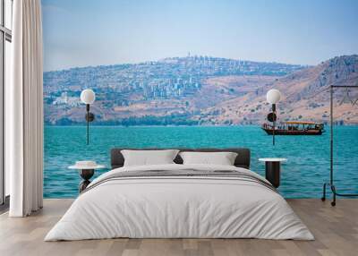 Sea of Galilee Coast and Boat Ride Wall mural