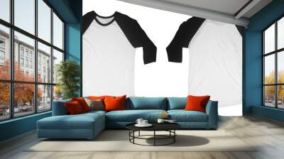 Raglan 3/4 Sleeve Shirt Mockup Wall mural