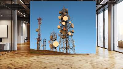 transmission towers for television and telephone signals Wall mural