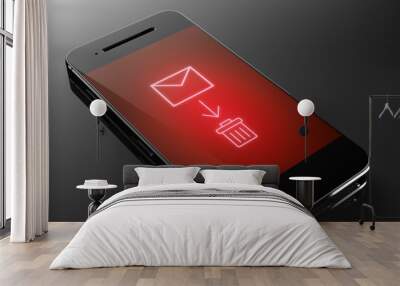 Delete message - custom smart phone concept Wall mural