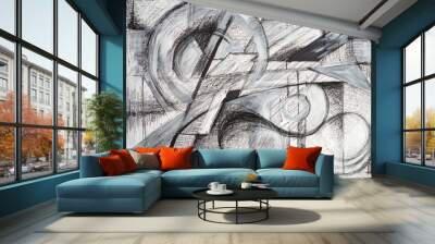 an abstract drawing Wall mural