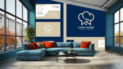 chef home logo design Wall mural