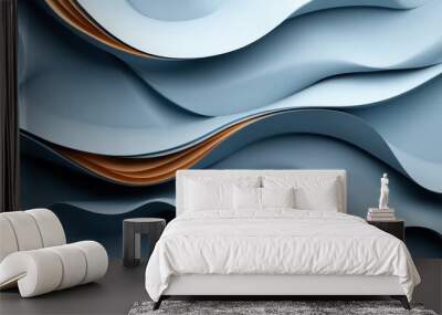 Generative art mural wallpaper with organic shapes and geometric patterns in pastels. Wall mural