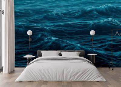 deep blue pacific ocean waves, website banner and background  Wall mural