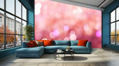 A bokeh pink background for a magical effect Wall mural