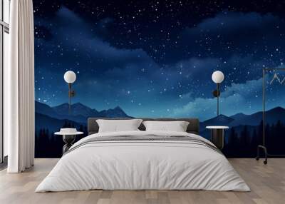 A dreamy, starry night sky for a celestial atmosphere Wall mural