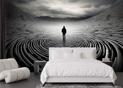 A surreal image that challenges perception Wall mural