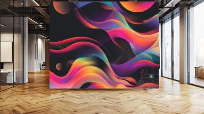 Abstract lofi background with a vibrant design. Wall mural