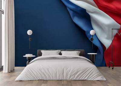 Copy space surrounding a folded flag in a simple, clean design. Wall mural