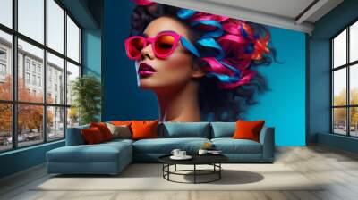 Vibrant background capturing the essence of both fashion and beauty elements Wall mural