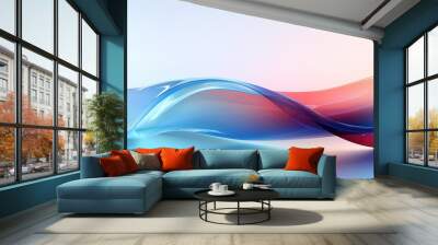 abstract background with waves Wall mural