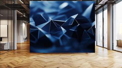 Abstract Geometric Blue Texture Background Wall mural