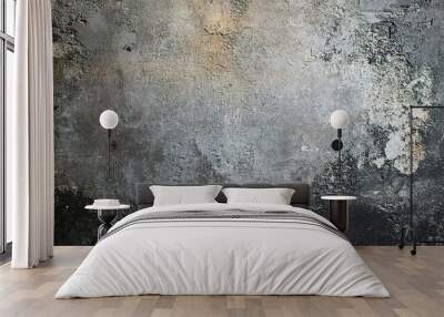 Abstract Gray Wall Texture with Distressed Finish Wall mural