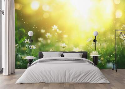 art abstract spring background or summer background with fresh Wall mural