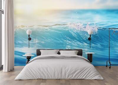 blue water background Wall mural