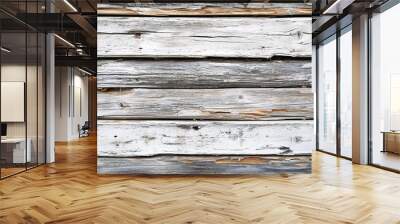 Weathered Wood Planks with Rustic Texture and Grains Wall mural