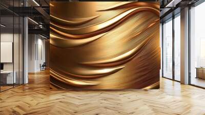 Shiny gold brass metal material abstract background Wall mural