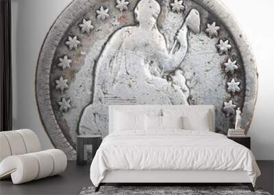 1853 Half Dime USA Coin Wall mural