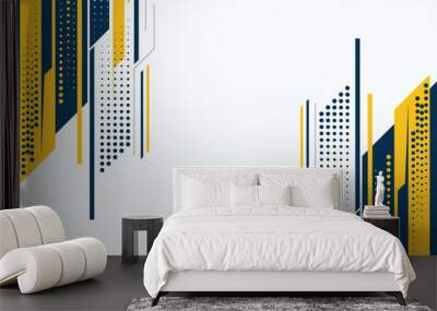 Colorful abstract geometric background design Wall mural