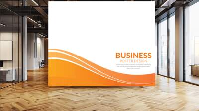 Modern wavy business style background Wall mural