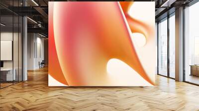 abstract fluid 3d render holographic iridescent neon curved wave in motion light dynamic background. Wall mural