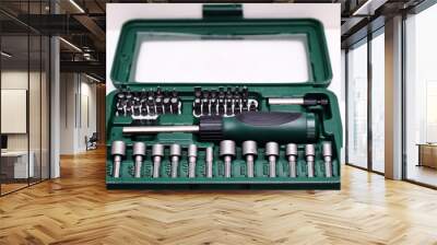 Screwdriver set with bits of all sizes and shapes Wall mural