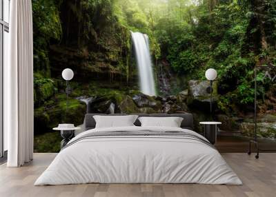 Mahua Waterfall in Crocker Range National Park Tambunan Sabah Borneo Malaysia Wall mural