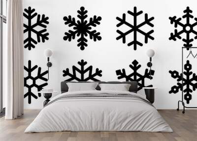 Snowflake vector Christmas icon logo snow Santa Claus Xmas cartoon character illustration symbol graphic Wall mural