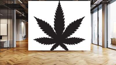 Weed Marijuana cannabis leaf vector icon logo illustration Wall mural