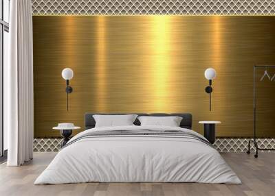 Background, polished metal texture Wall mural