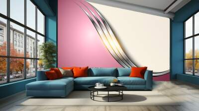 Business background silver pink Wall mural