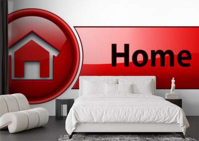 home icon, button Wall mural