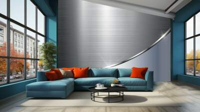 metallic background polished steel texture Wall mural