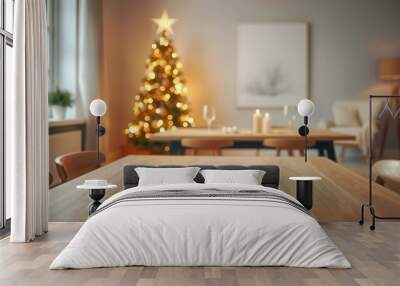 Beautiful christmas room with copy space Wall mural