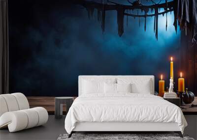 beautiful halloween background table Wall mural