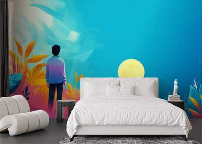 Beautiful summer design banner with copy space Wall mural