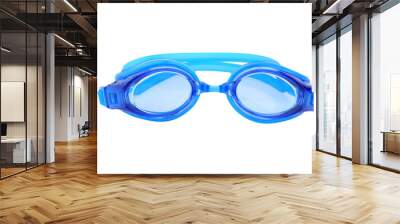 Blue swimming goggles  isolated on transparency photo png file  Wall mural