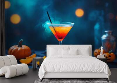 Happy Halloween cocktail with copy space Wall mural