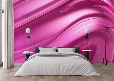 Pink metal texture. Magenta metal abstract technology background with polished, brushed texture, chrome, silver, steel, aluminum for design concepts, wallpapers, web, prints, posters, interfaces. Wall mural